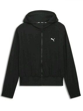 NWT PUMA Woman's Train Favorite Full Zip Hooded Sweatshirt Black 3X